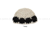 FLOWER CROCHET BEANIE