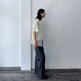 Textured Wide-Leg Trousers