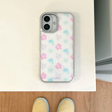 [Glossy Glass Silver Bumper Case] ・シーブリーズパターン -カラー