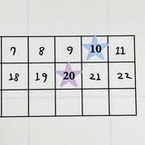 pastel numbering diary point sticker
