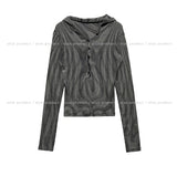 Or Stripe Layered SET - Short Sleeve, Hood