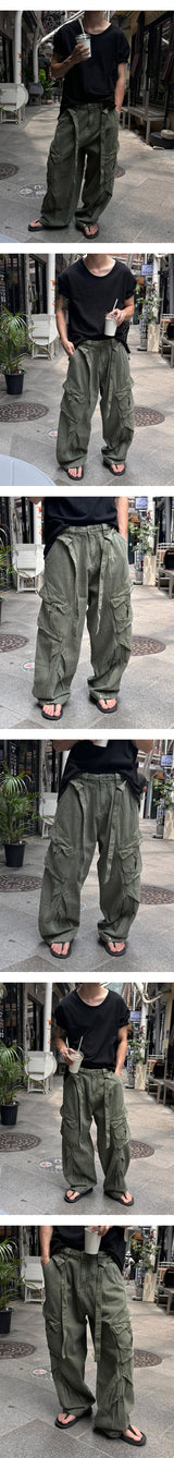 [Unisex] デザートベルトウォッシングカーゴパンツ(3color)