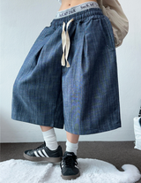 LINEN TWO PINTUCK BERMUDA🩵💙2COLOR 2SIZE