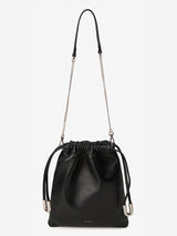 LUZIN MINI sheepskin shoulder bag / Matte Black