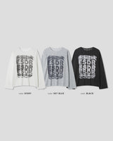 ルネラペインティングシースルーニット