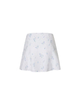 Floral flare skirt (White)