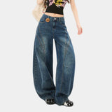 Vintage Curved Wide Denim – Relaxed High Waist Tencel Blend Jeans