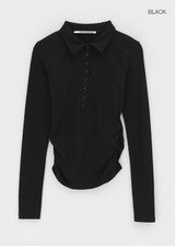 [MADE] Selfie Spa Slim Fit Collar Long Sleeve T-shirt