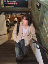 Logis Pocket Wool Knit Cardigan