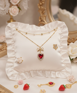 レッドハートプリンセスレイヤードネックレス