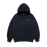 24FW アップサイドダウンロゴナッピングズリーフーディーブラック