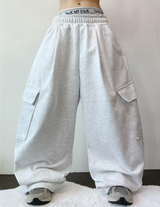 オーバービッグカーゴワイドバルーンロングパンツ🩶🖤🤍3カラー