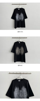 キロペインティングオーバーサイズドフィットショートスリーブtシャツ