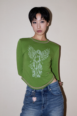 Angel Blessing T-shirt_Green