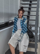Mully ダメージコットンクロップTシャツ
