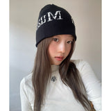 LOGO STITCH WOOL MOCK NECK WARMER TEE