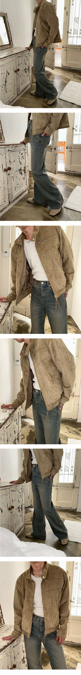 [F/W] Brush washing flare denim pants (2color)