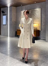 26SS★ Colette Tailored Collar Double Flare One Piece