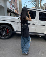デニムダメージパンツ