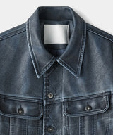 Creep Vintage Leather Trucker Jacket