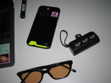 home square patch card pocket phone case black