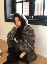 #Cozy Nordic Boa Fleece Hood Jumper (2color)