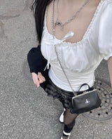 pearl drop necklace(cross)