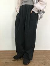 メタリックツータックワイドパンツ (3color)