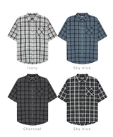 Thin Check Dark & Light Short-Sleeve Shirt