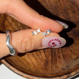 [925silver] Double spark earring