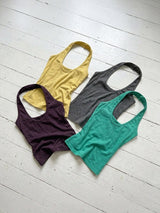 DEEP HALTER TOP (4COLORS!)