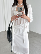 chiffon bandnig tube top (3color)