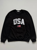 NOCELCOZY Applique USA Oversized Fit Sweatshirt 2 colors