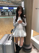 Blon Shirring Mini Blouse One Piece
