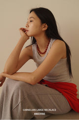 CARNELIAN LARGE NECKLACE