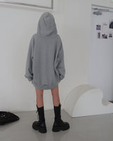 [UNISEX] Chrome Patch オーバーサイズフィット フード付きジップアップジャケット