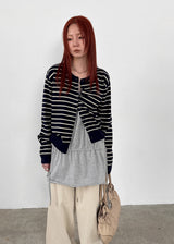 [MADE] Phoneradi Striped Knit Cardigan