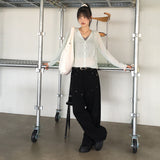 [MADE] Tents rivet diagonal incision point cotton pants