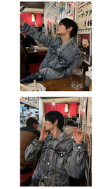 contemble snow denim jacket