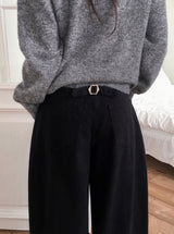 Backpoint Herringbone Cotton100 Wide Pants (2color)