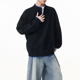 OVヘンリーネック ステッチ ロングスリーブ Tシャツ (2 colors)