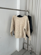 Melton loose fit knitwear (2 colors)