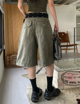 Mute Dyeing Bermuda Cargo Pants