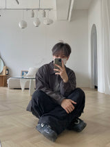 Offbeat Silver Ring Nylon Balloon Pants 2C