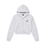 TEMPUS パッチクロップフードジップアップ (WHITE MELANGE)