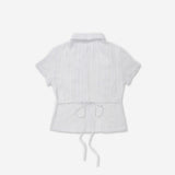 ASYMMETRIC STRIPE SHIRTS [WHITE]