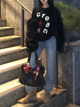 クリームスターハートロングスリーブ