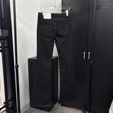 ストライプブーツカットパンツ
