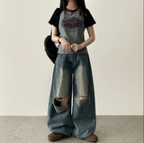 Rocklet color raglan short-sleeve t-shirt