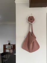 [SET] scrunchie corduroy dot_pink + Daily eco bag_corduroy dot pink